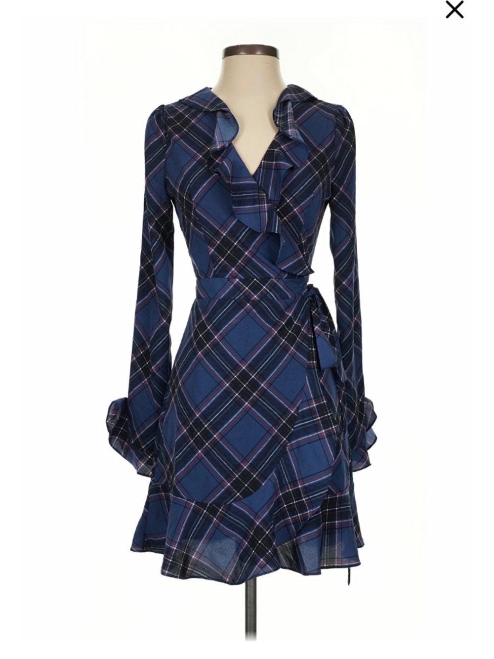 Vemver plaid wrap dress